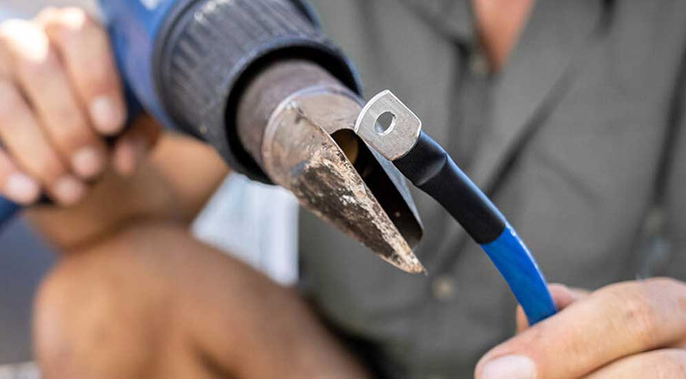 熱風槍加熱熱縮管