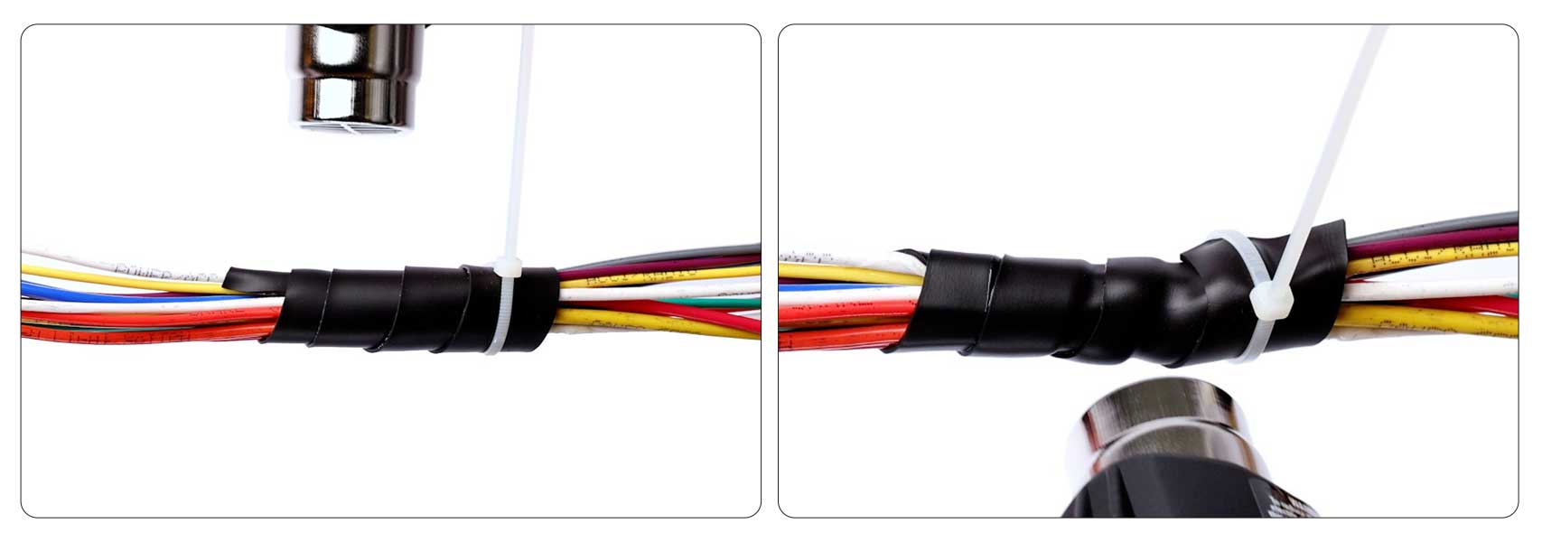 使用熱風槍收縮熱縮膠帶